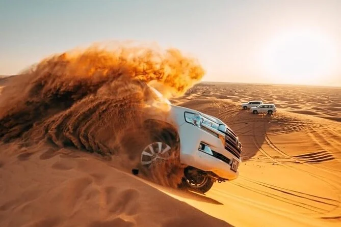 Evening Desert Safari Dubai with dune bashing, camel ride and BBQ dinner